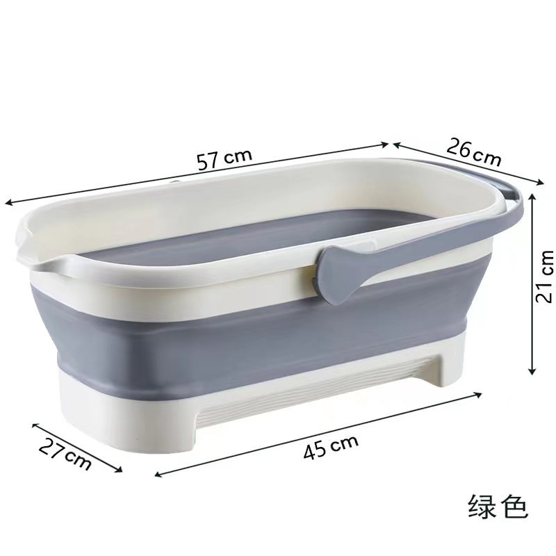 Mop Collapsible Bucket Plastic Mop Bucket Handle Water Storage Mop for Home Mop Hand Wash-Free