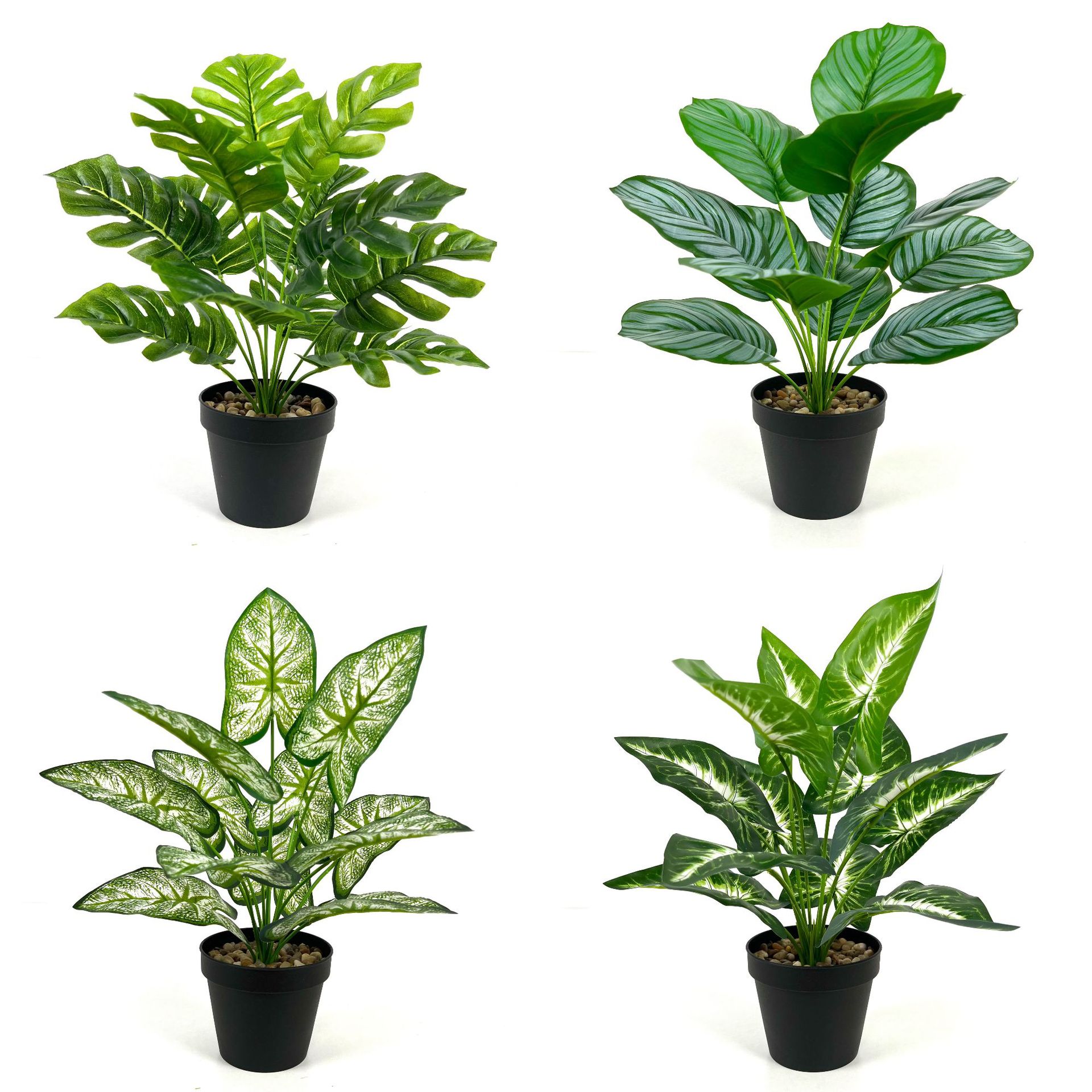 亚马逊跨境仿真绿植北欧风绿色假植物龟背竹家居客厅落地假花摆件