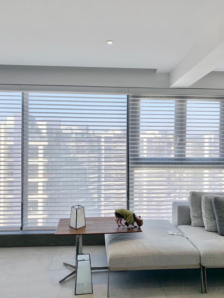 香格里拉帘电动百叶窗帘柔纱帘卷帘全遮光卧室书房客厅餐厅百褶帘