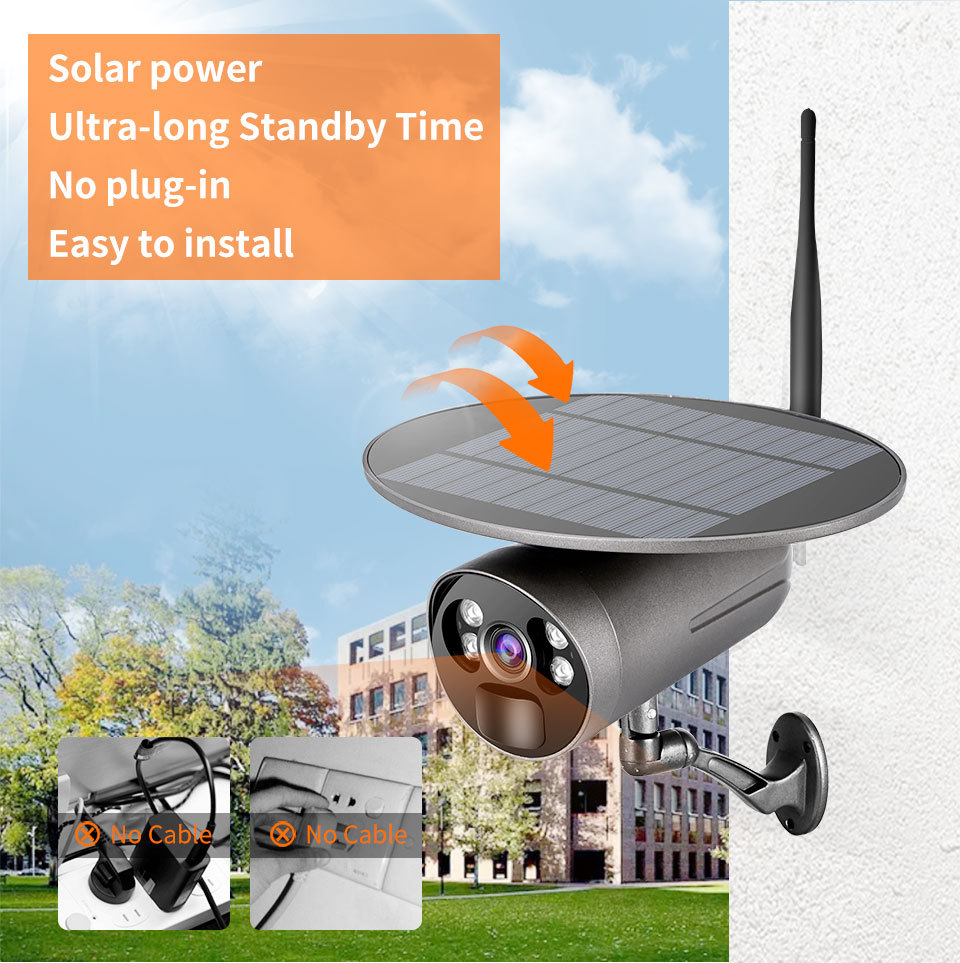 200万tuya涂鸦智能无线太阳能监控 涂鸦智能4gwifi监控摄像头机