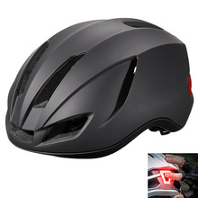 成人自行车骑行头盔带充电尾灯可调节头围公路山地车户外运动头盔