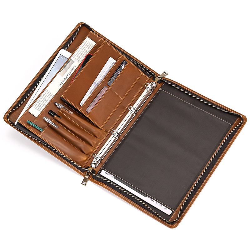 真皮iPad保护套笔槽款复古疯马皮12.9寸平板保护皮套真皮文件手拿