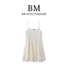 BM吊带连衣裙2024夏季新款少女感甜美风蛋糕裙纯欲风连衣裙吊带裙