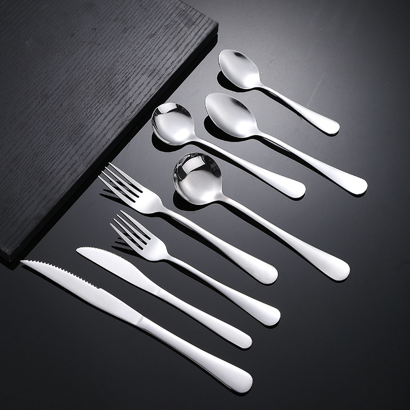 1010不锈钢餐具牛排刀叉勺西餐具咖啡甜品勺儿童礼品定logo