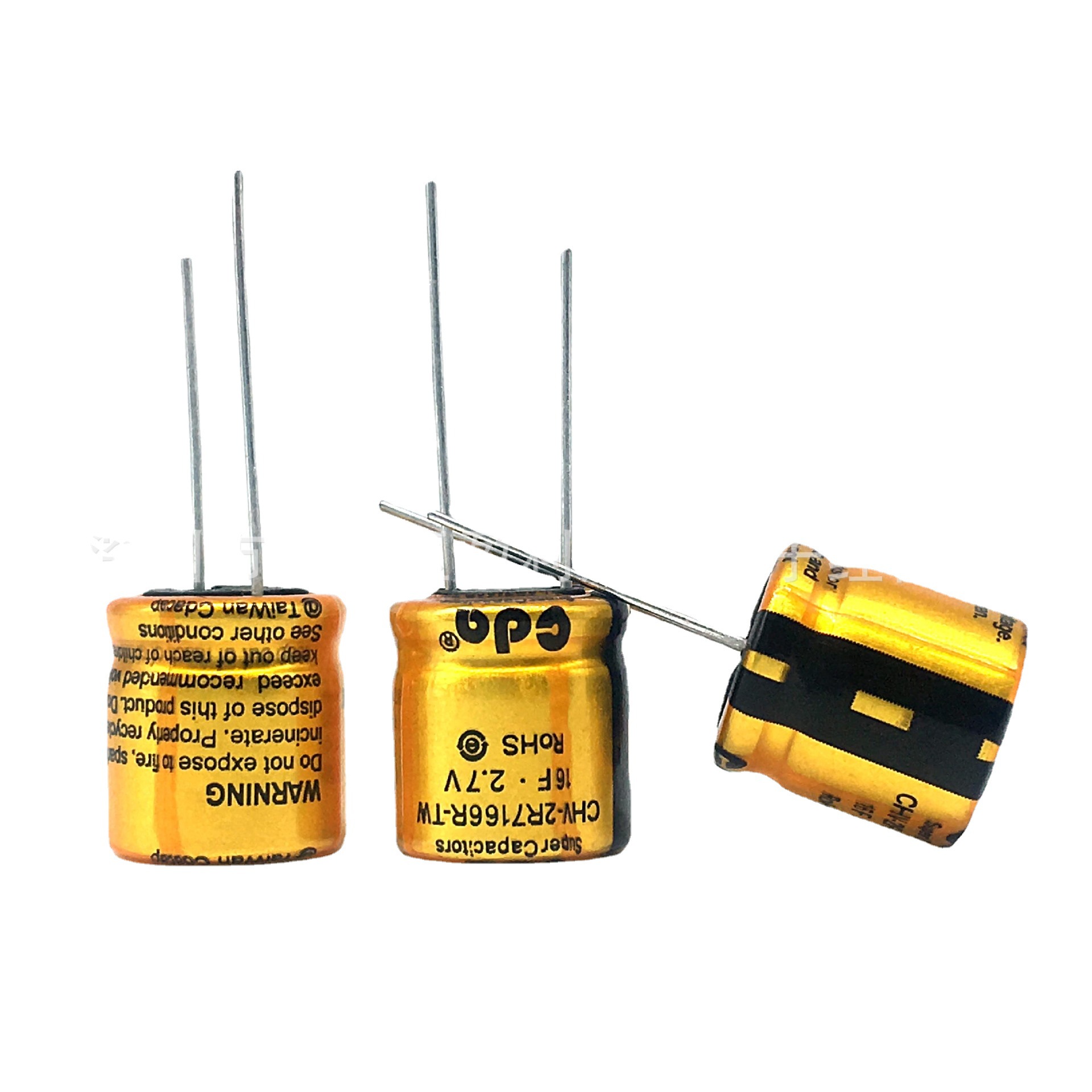 7v16f法拉电容器 2.7v15f 法拉电容 体积16*16 台湾cda原装