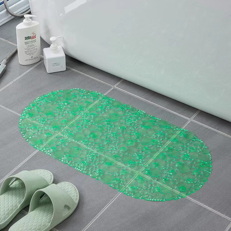 Spot Goods in Seconds PVC Mirror round Bathroom Mat Shower Mat Waterproof Non-Slip with Suction Cup High Quality Bathroom Mat