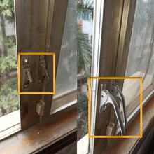 0WYV平开窗把手窗户拉手铝合金塑钢窗配件锁扣推拉上下联动老式执