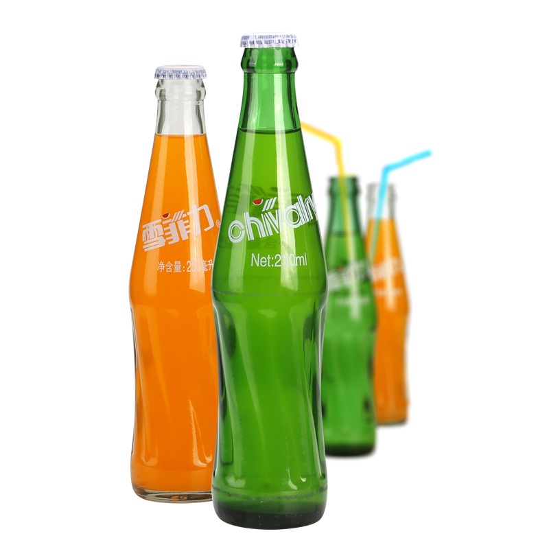 雪菲力碳酸饮料 八零后怀旧玻璃瓶老汽水菠萝/甜橙味大香槟汽水