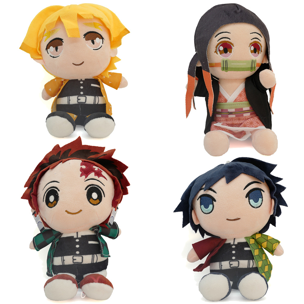 Spot Cross-Border Cartoon Full Kimetsu No Yaiba Charcoal Zhicheng Nezuko Doll Children's Gift Plush Toy