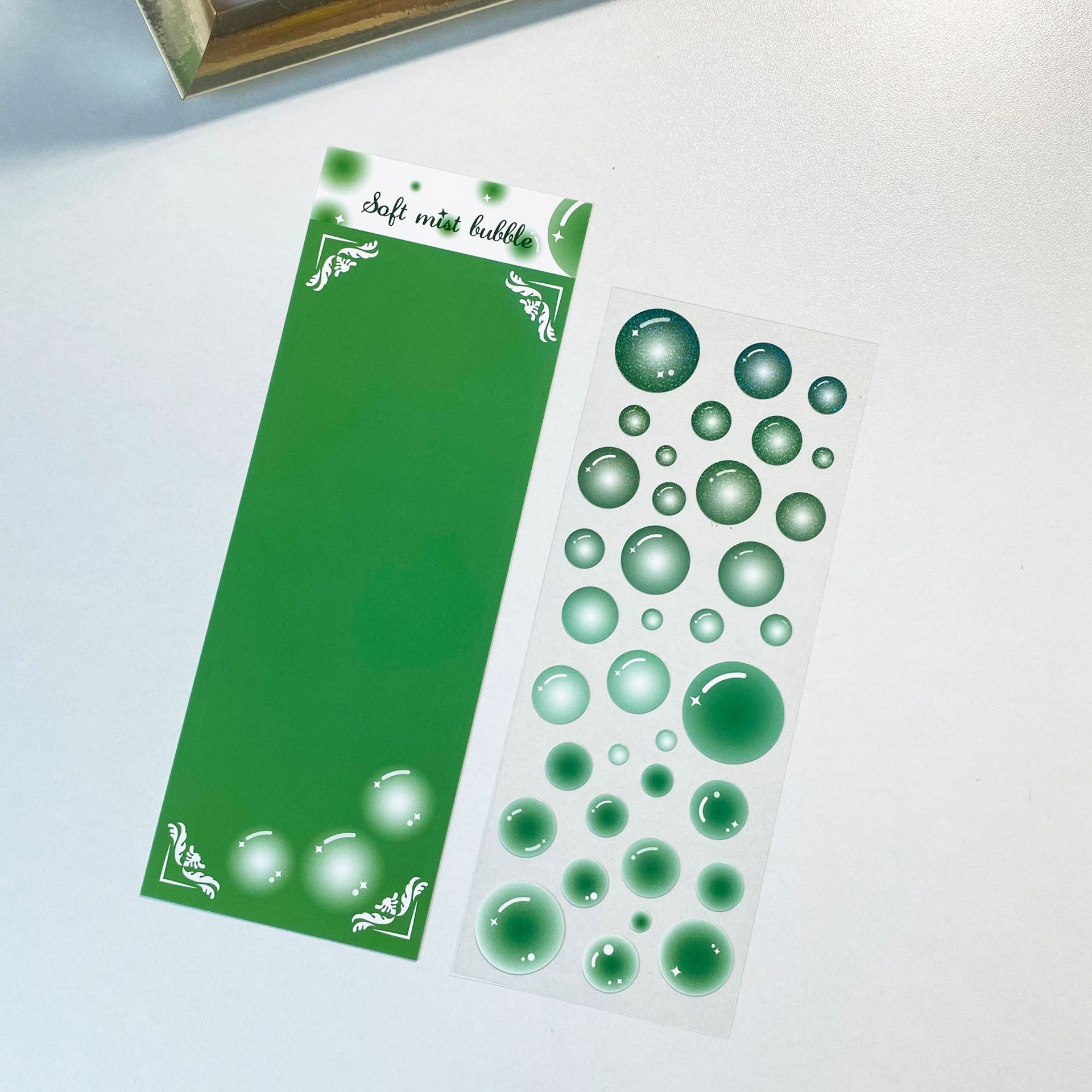 柔雾泡泡系列 ins梦幻渐变打底泡泡贴纸镭射追星咕卡贴纸手帐贴画