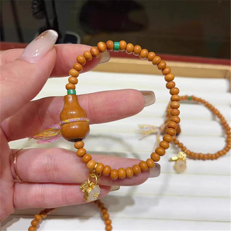天然橄榄核单圈手链 搭配橄榄核葫芦diy文玩佛珠饰品配饰手机链手