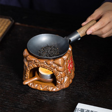 日式蜡烛温茶炉煮茶炉子茶壶加热底座温茶器烤茶盘香炉炒茶烘茶器