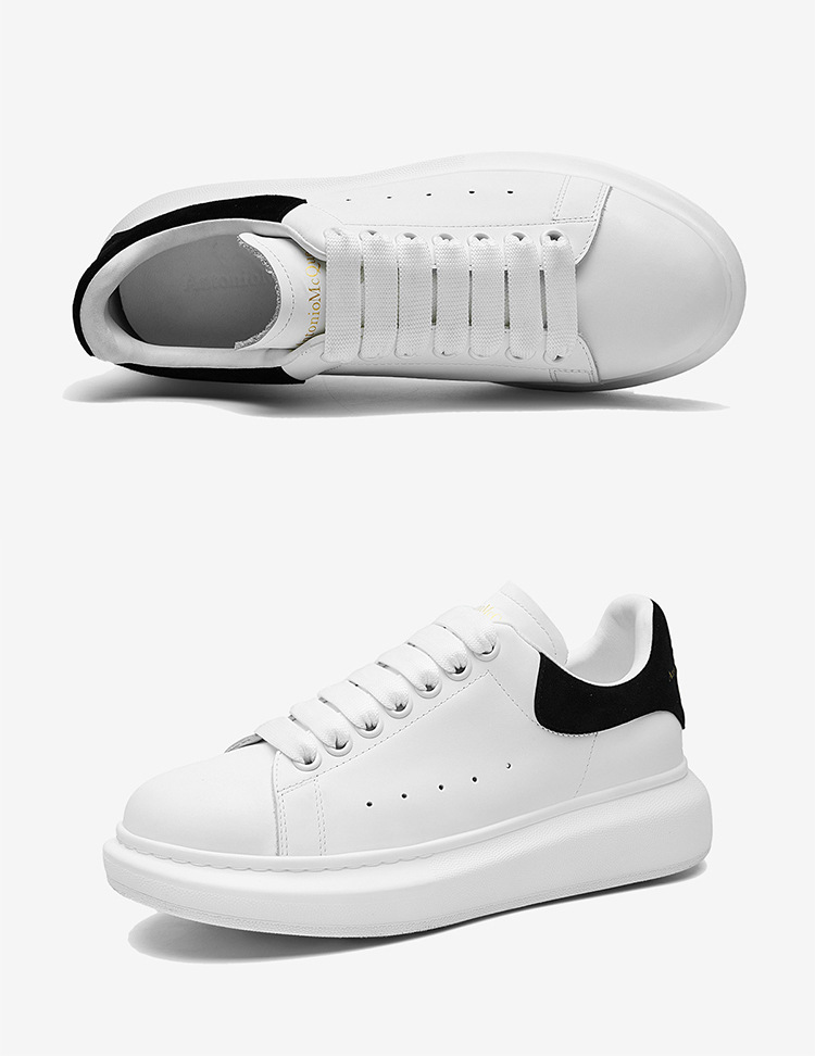 antoniomcqueen/安东尼奥麦昆小白鞋女厚底内增高休闲鞋男女板鞋