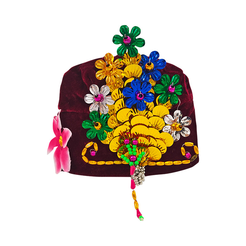 寿帽厂家殡葬用品批发凤冠帽送老衣丧事白事冲喜死人男女款寿帽