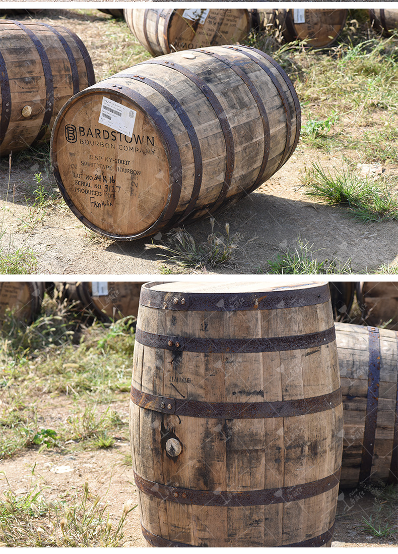 波本桶葡萄酒威士忌白兰地存酒桶225l 橡木桶批发供应