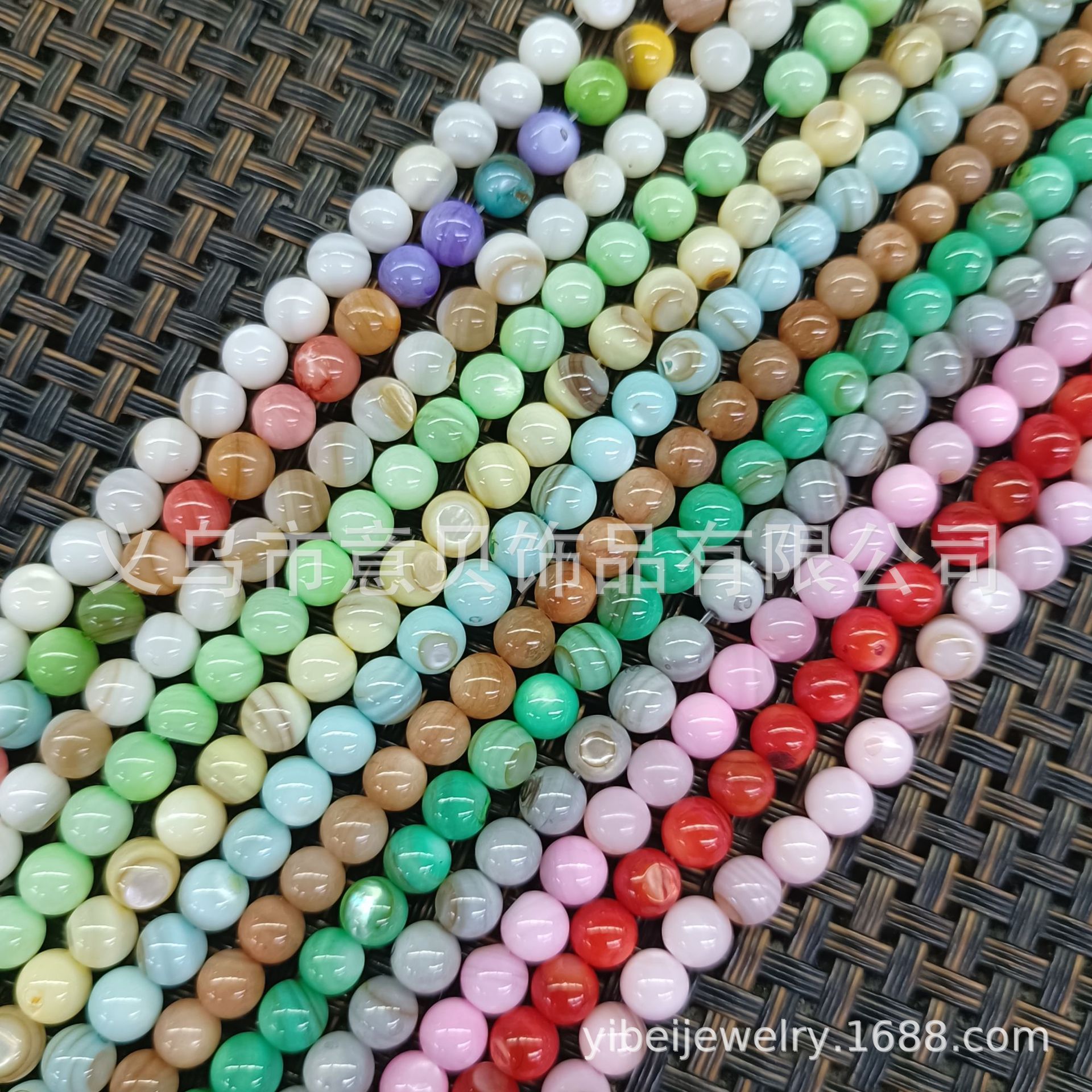 Freshwater Shell Irregular round Beads 6mm Rainbow Color Scattered Beads Necklace Bracelet Accessories DIY Crafts Shell Beads Wholesale