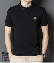 短袖polo衫男士夏季潮牌ins刺绣翻领修身半袖T恤男装高端体恤上衣