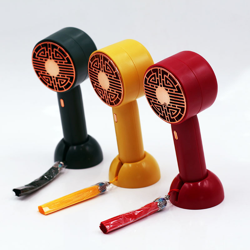 新款电动小风扇 三档手拿随身携带大风力迷你小风扇usb充电吹风机