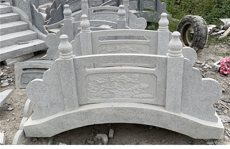 石雕桥青石桥石材雕刻大理石花岗岩庭院园林流水小桥中式石拱桥