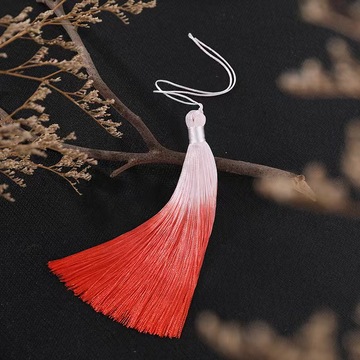 13厘米渐变色流苏穗子服装饰品配件团扇流苏古风穗子diy饰品配件