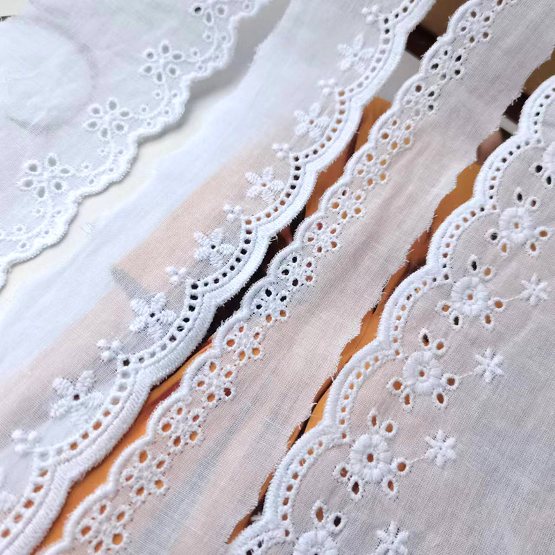 factory direct sales wide 6cm variety of decorative pure cotton lace diy cotton cotton thread hollow embroidery lace clothing accessories