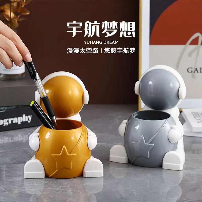 astronaut storage rack pen holder desk top storage good-looking cosmetics bathroom wall-mounted draining