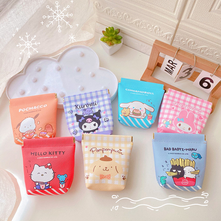 Japanese-Style Magnetic Snap Sanitary Pads Sanitary Napkin Portable Girls' Storage Bag Clow M Convenient Carrying Key Case Coin Purse