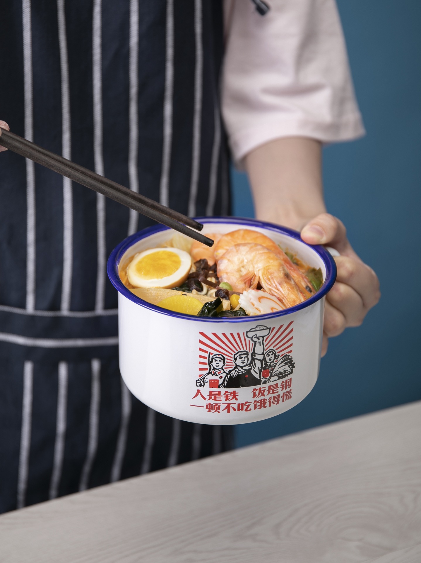 干饭盆一人食饭盒上班族90后饭缸大容量大号食堂男士吃饭碗老式