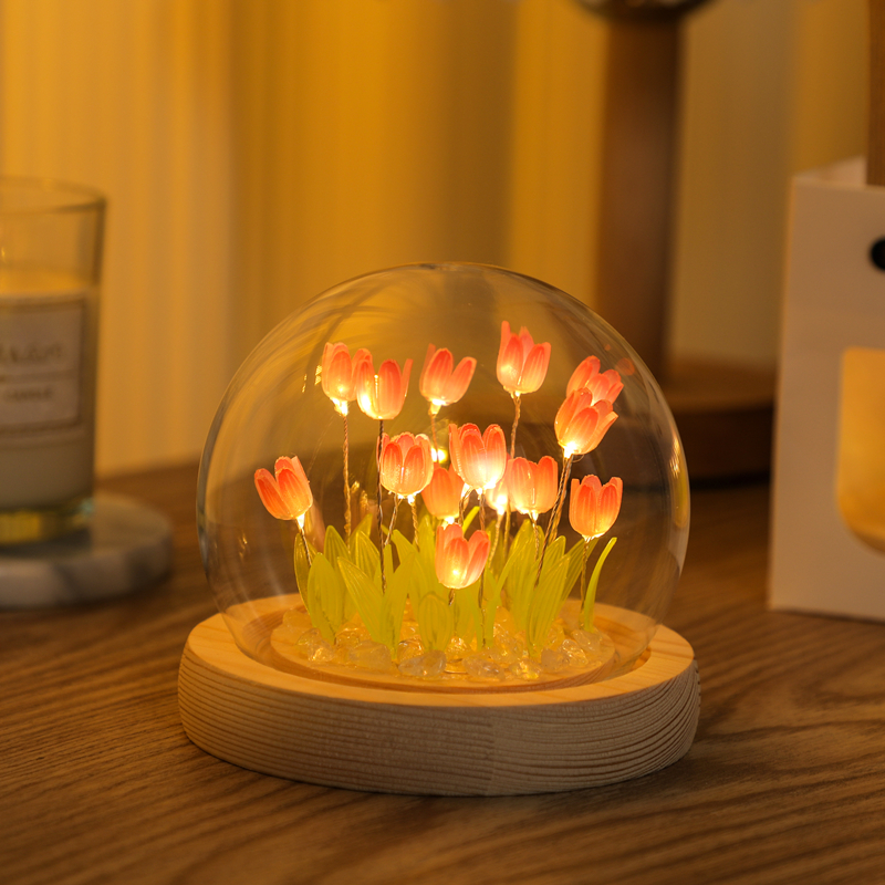 Tulip Small Night Lamp DIY Material Package Decoration Birthday Gift