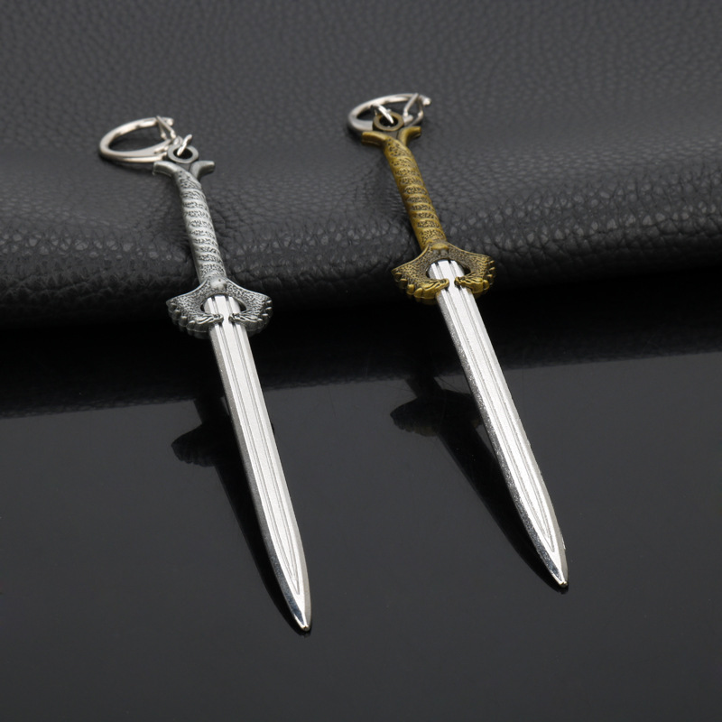 正义联盟神奇女侠火神之剑钥匙扣 冷兵器金属宝剑模型钥匙圈挂件