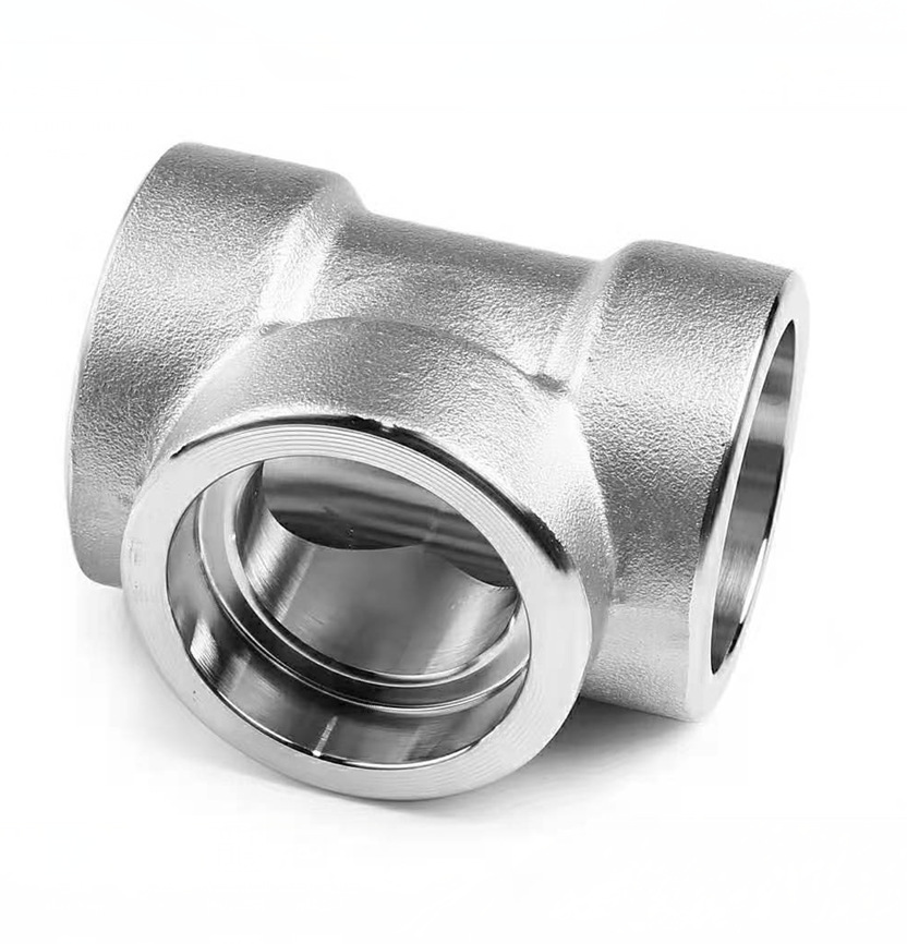 304承插焊三通耐210kg高压管件3000lb锻造不锈钢加厚316l三通