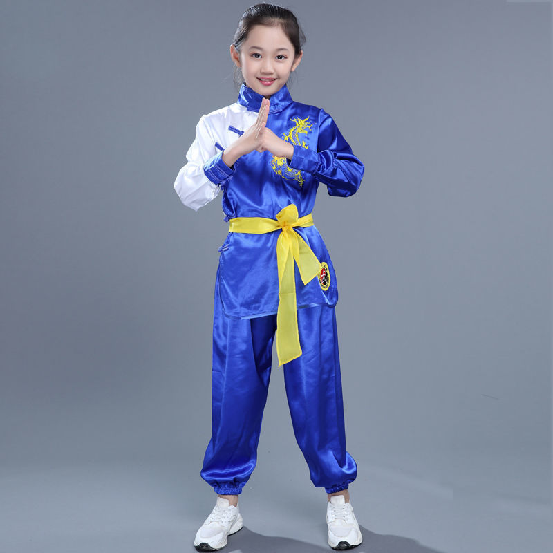 儿童武术服装演出服表演服夏季长短袖幼儿园练功服功夫太极比赛