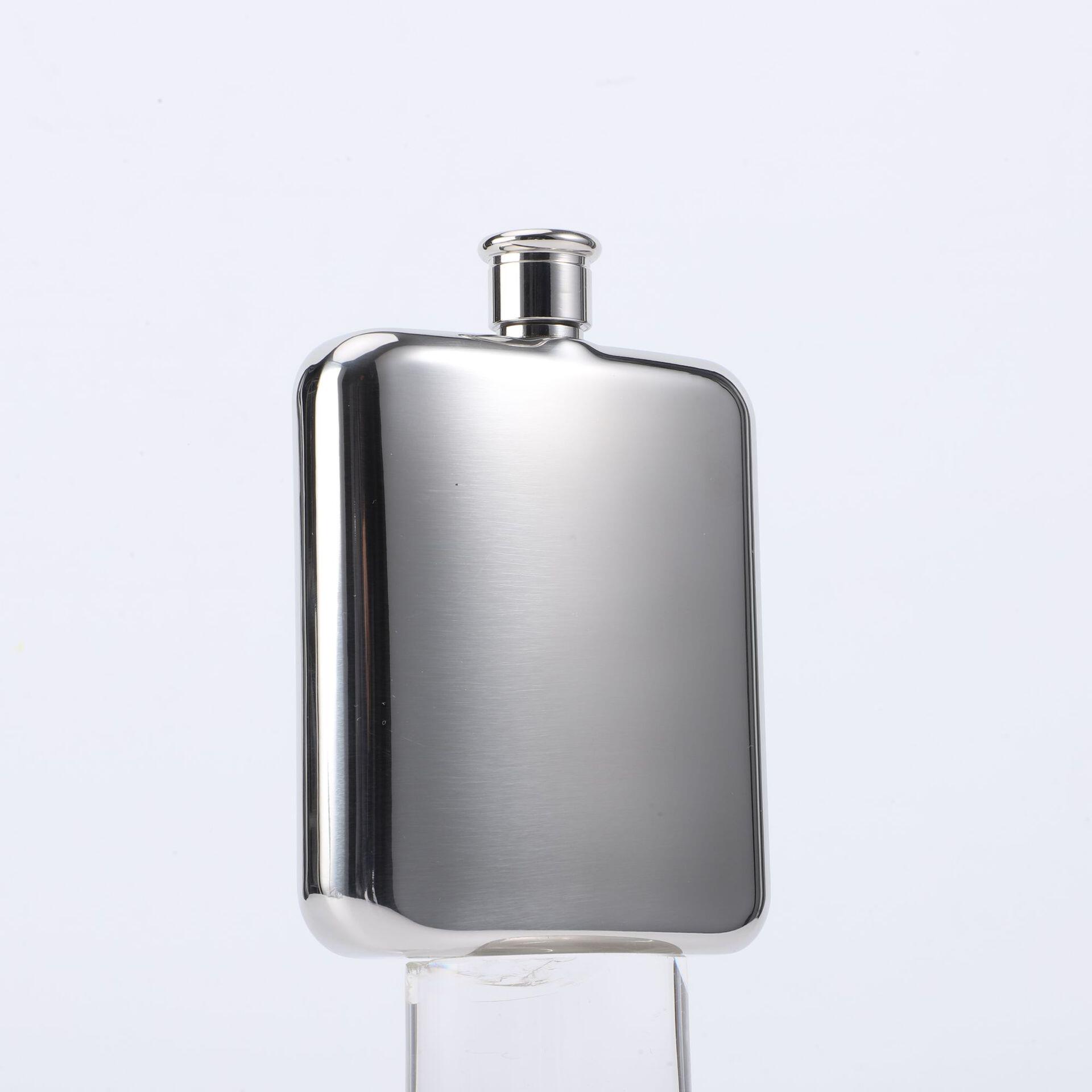 厂家直供纯色6oz方形酒壶礼品定制壶一件代发