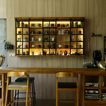 北欧简约家用实木书柜咖啡柜置物架客厅展示柜储物柜  厂家定 制