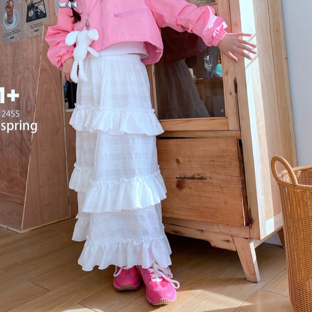 明希童装2024年春季新款ymsn童裙女童半身裙小女孩网纱裙子可爱新