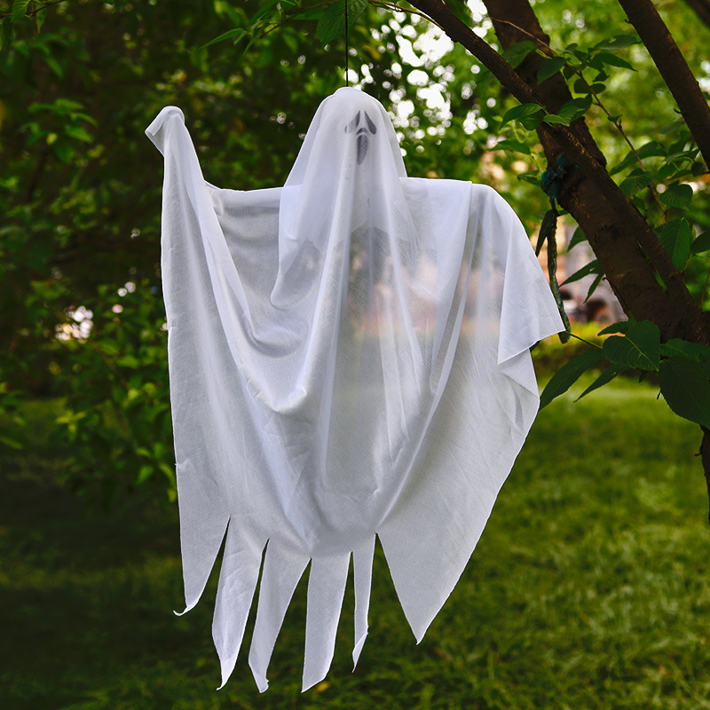 Halloween Decoration Ghost Pendant Exclusive for Cross-Border Venue Layout Props Horror Ornaments Hanging Ornaments White Small Hanging Ghost