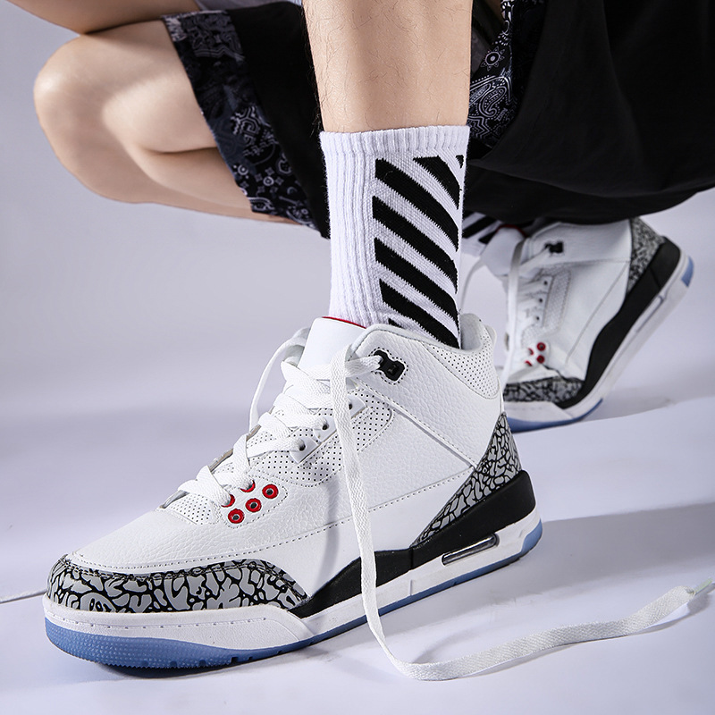 莆田aj篮球鞋秋冬季男鞋轻便减震防滑实战运动鞋厚底耐磨高帮板鞋