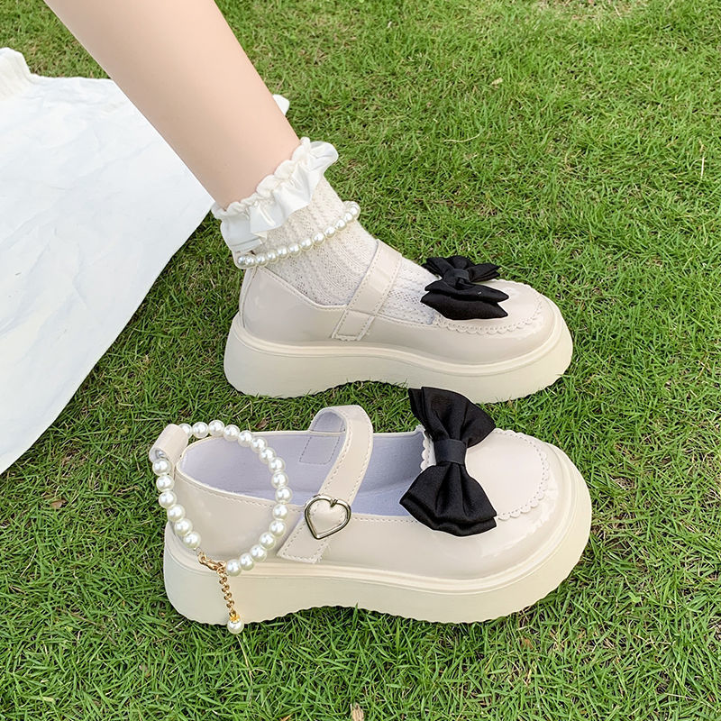 Princess Shoes British Style Leather Shoes Women's Retro New Bow with Skirt Japanese College Style Pumps