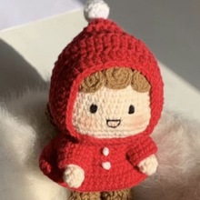 钩织小挂件小红帽娃娃手工毛线半成品DIY包送男友朋友闺礼物新款