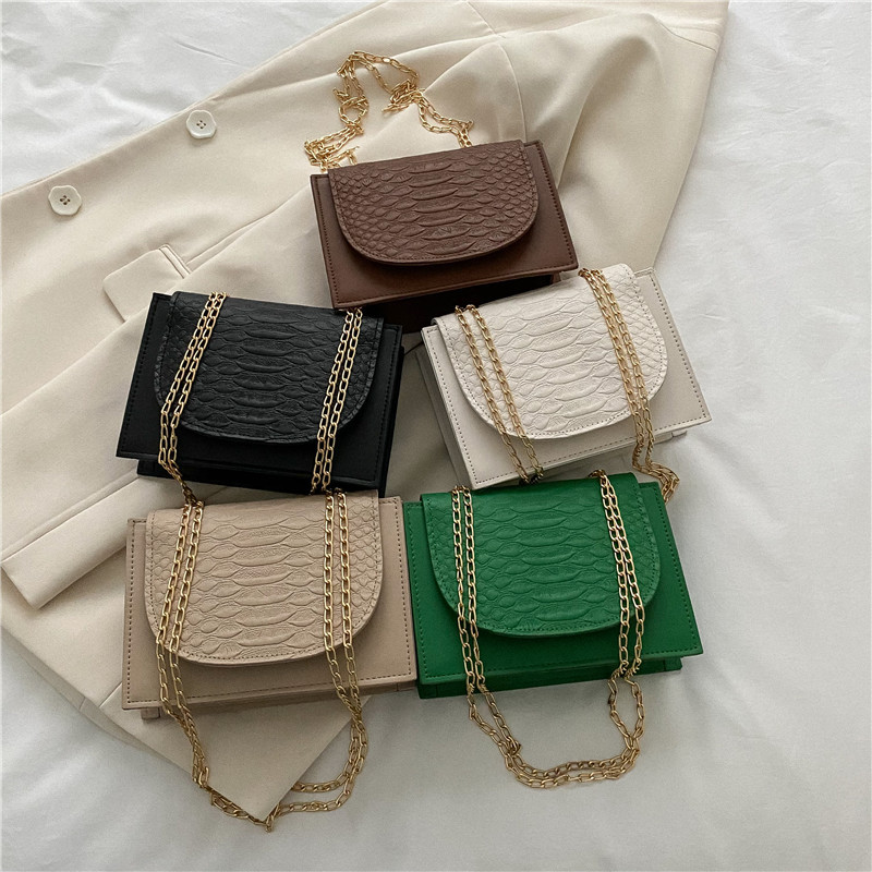 New Simple New Solid Color Fashion Casual Small Pink Bag 2022 Early Autumn Western Style Chain Simple Shoulder Messenger Bag