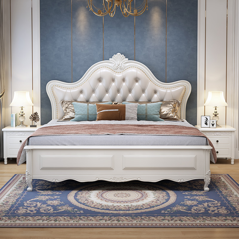 8米2米双人床欧式简约皮艺轻奢软包床高箱储物大床￥1680.