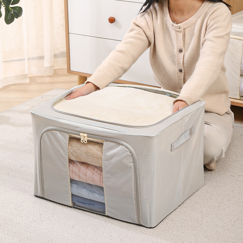 衣服收纳箱牛津布整理箱棉被储物折叠箱子衣柜布艺大号收纳袋有盖