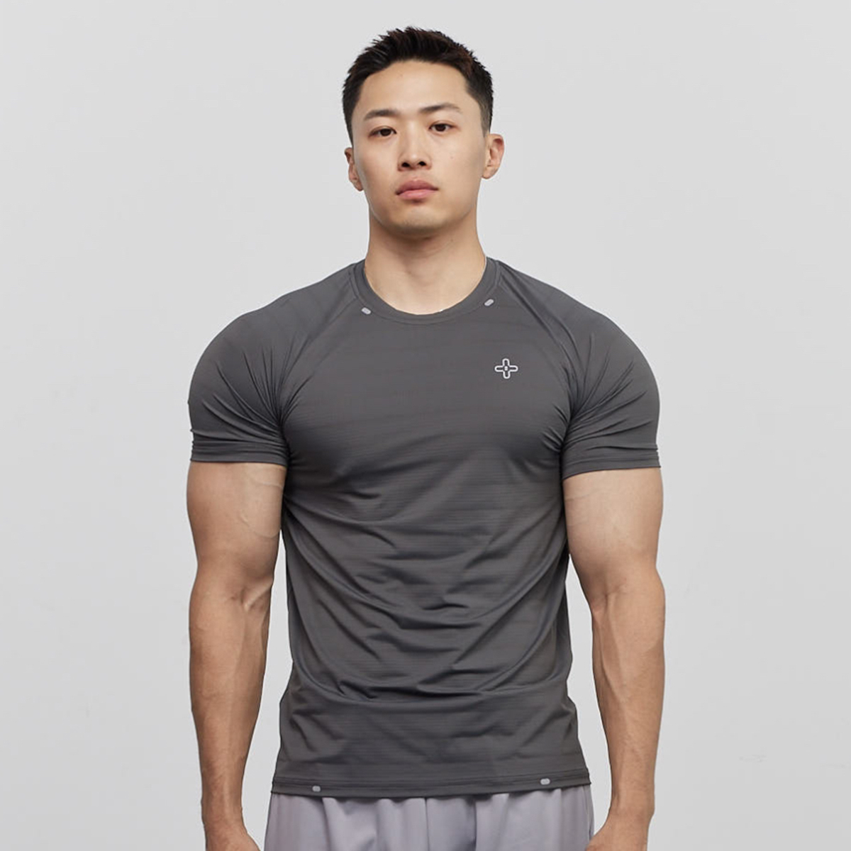 basic unit 基本单元 秋冬夏季新款短款紧身运动t恤男款健身衣