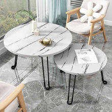 简约小圆桌简易租房小户型圆形桌子家用阳台吃饭可折叠移动小圆桌