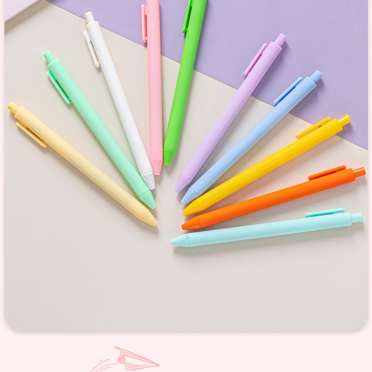 Student Maca Dragon Morandi Plastic Pen Printing Logo Office Writing Spray Glue Ballpoint Pen Advertising Marker