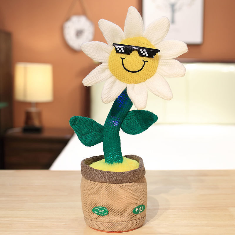 扭扭花网红跳舞的电动向日葵玩偶扭动会说话唱歌儿童礼物太阳花