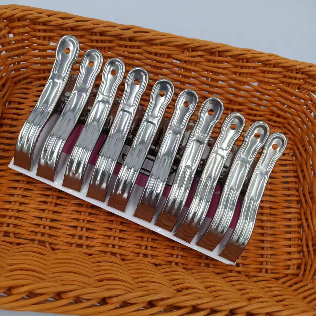 中号不锈钢夹子被夹棉被大夹子防风夹晾衣夹晒被子衣服10个装批发