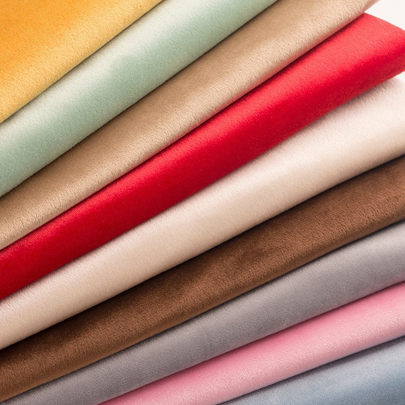 水晶绒布料加厚天鹅绒毛绒沙发窗帘抱枕丝绒布头服装面料清仓处理