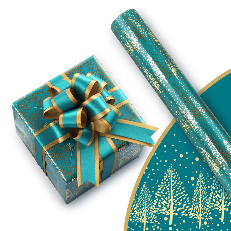 定制图案镀铝纸包装纸 diy圣诞节礼品包装纸 节日礼物纸 批发