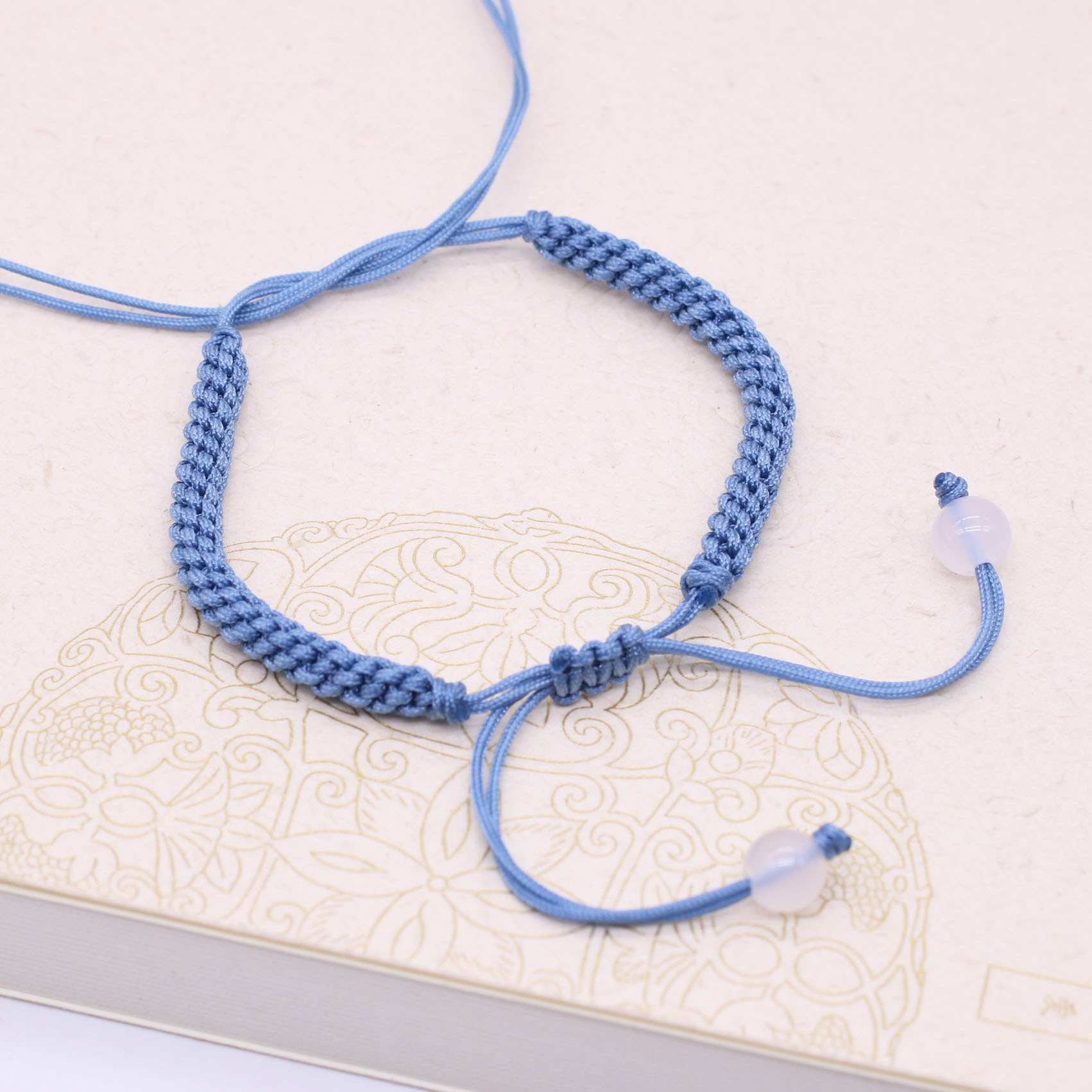 半成品新款玉米结同心结手工绳 diy串珠编织手绳白玛瑙编绳手链